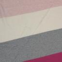 Zwillingsherz Dreieckstuch Streifen Colorblocking mit Kaschmir Wolle Pink Rosa Grau Weiß