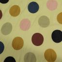 Italy Tuch Schal Loop mit Seide Baumwolle Italy Gelb Bubbles Punkte Gelb Blau Rosa