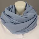 Italy Schal Tuch Loop himmelblau Uni ohne Muster Seide Baumwolle
