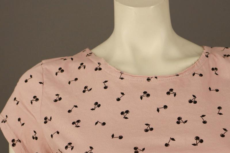 V.Milano Italy T-Shirt weiß oder rosé Kirschen Motiv Baumwolle Größe M