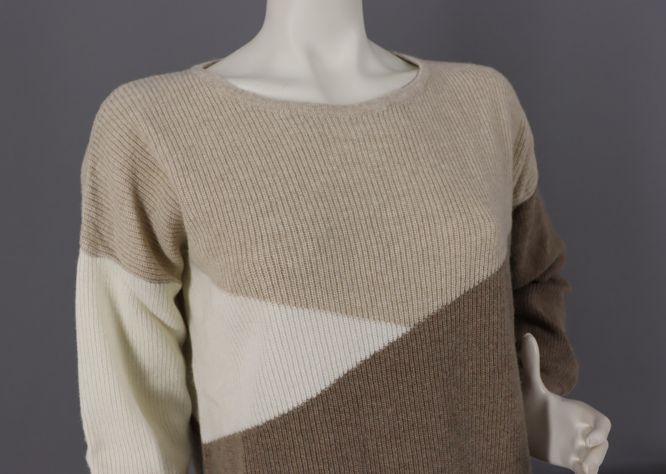 Zwillingsherz Pullover Mit Kaschmir Wolle Gr e M Und L Hellbeige Beige 